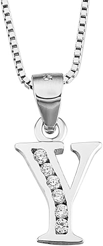 Miniatura 8 de Dijes personalizados para collar colgante con las 26 letras del alfabeto circonita cúbica plata esterlina S925