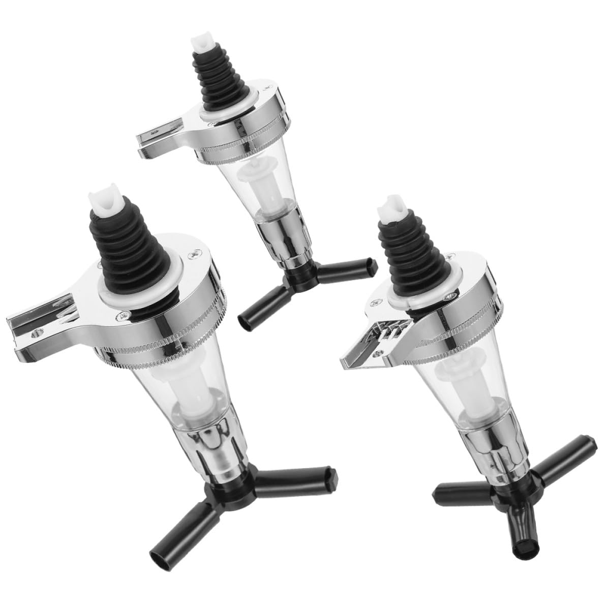 Distributeur mural de boissons lot de 3 doseurs transparents pour bouteilles