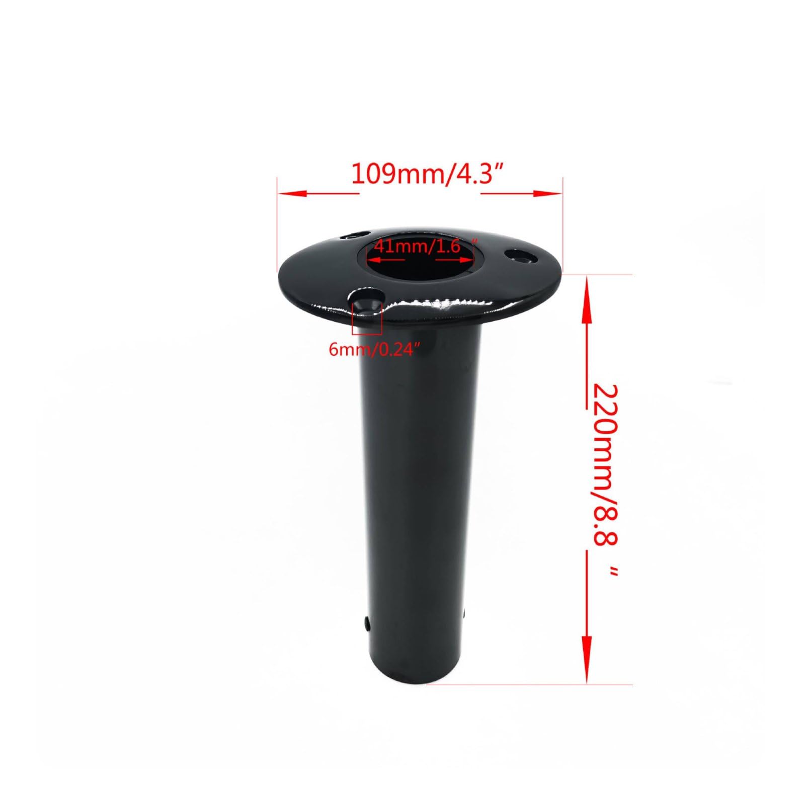 predolo Portacanna da Barca Portacanna da Pesca Supporto Porta Canna Staffa Base Flangiata Cilindrica in Acciaio Inossidabile Resistente All’acqua Salata per