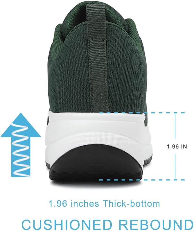 RUIDENG Platform Sneakers for Women Walking All Day | Slip Resistant Work Shoes for Women Comfortable | 2 Inch Thick Wedge Rocker Bottom - Image 8