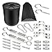 YQL Outdoor Lights Hanging Kit,Globe String Lights Suspension Kit,65ft Galvanized Steel Cable,String Light Guide Wire,Turnbuckle Wire Rope Tension with Hooks