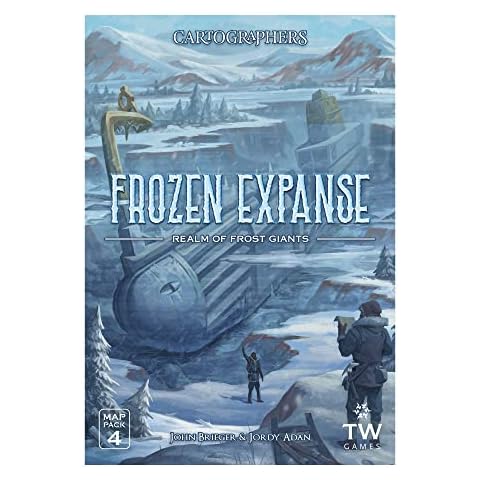 Thunderworks Games - Cartographers: Map Pack 4, Frozen Expanse | Expansion for The Award-Winning Game of Fantasy Map Drawing | Strategy Flip and Write Board Game |Family Game for 1-75 Players Cover