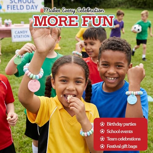 30 Pack Soccer Bracelet Candy sabores variados miniatura 3
