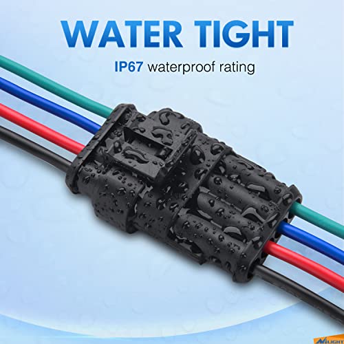Image of Nilight 4Pin Way Electrical Wire Connector 10 Pack 16AWG Male Female Plug Socket Quick Disconnect Waterproof Play 1.5mm Series Terminal for Car Truck Motorcycle Marine Boat