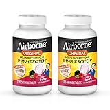 Airborne Berry Chewable Tablets, 116 Count - 1000mg of Vitamin C - Immune Support Supplement (Pack of 2)