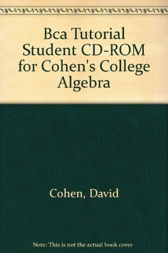 Bca Tutorial Student CD-ROM for Cohen's College... 053437820X Book Cover