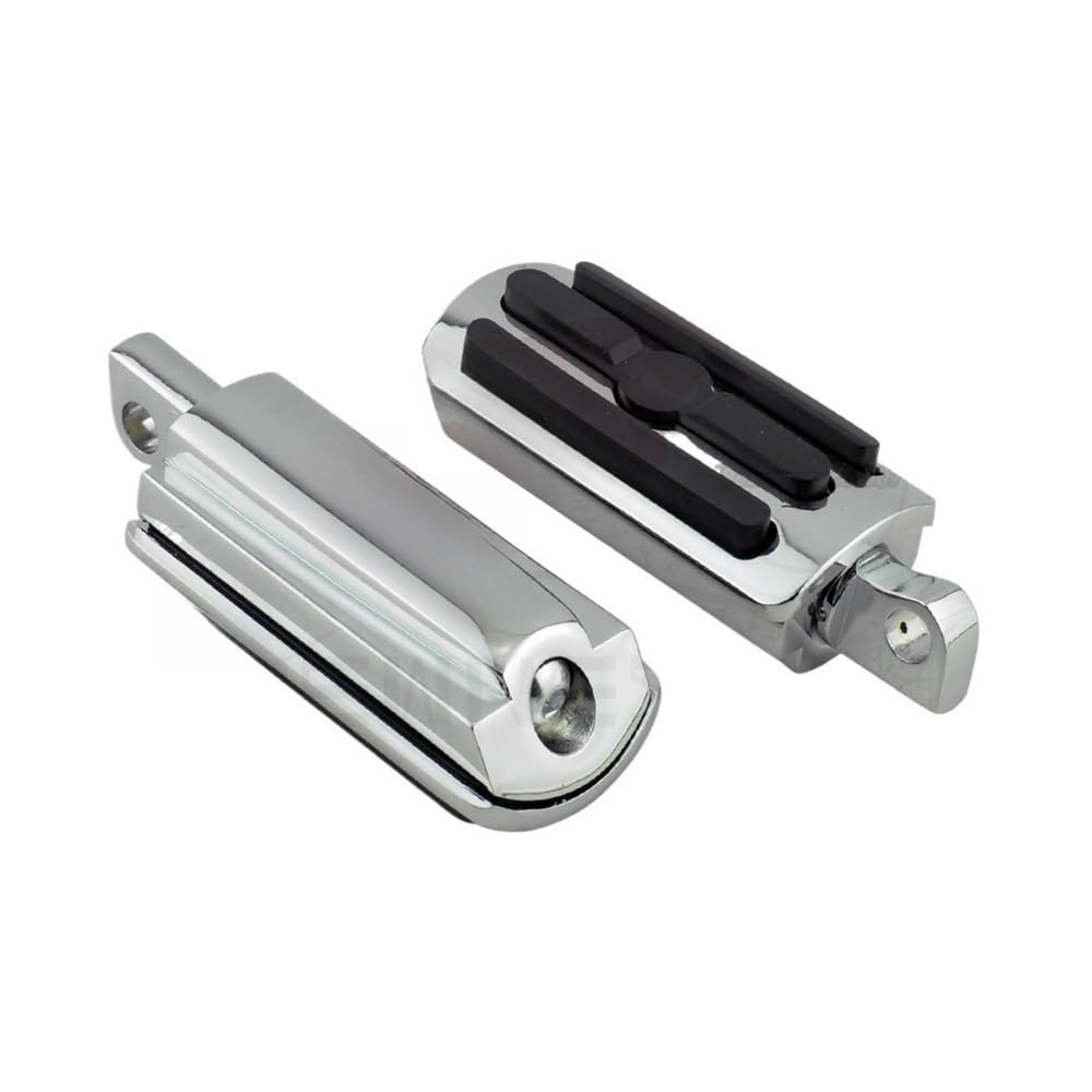 Pedales estriberas Motocicleta Reposapiés Universal para Motocicleta, 32mm, 1,25 ", Macho, Reposapiés Pedal Delantero Y Trasero Reposapiés De Goma para Iron XL 883 1200 Dyna