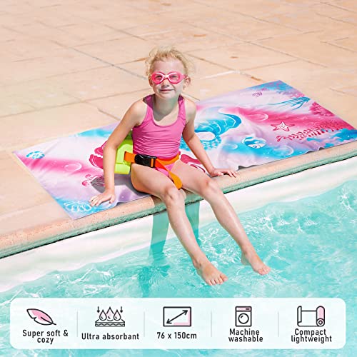 WERNNSAI Mermaid Kids Beach Towel - Image 3