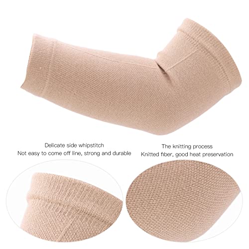 1 par de Mangas de Compressão de Fio de Algodão Elástico de Compressão de Apoio de Braço Completo pa