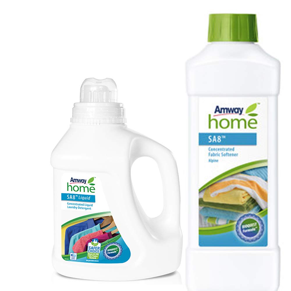 Pack Detergente Líquido Concentrado AMWAY HOME SA8 1L+ Suavizante Concentrado SA8 - Alpino 1L