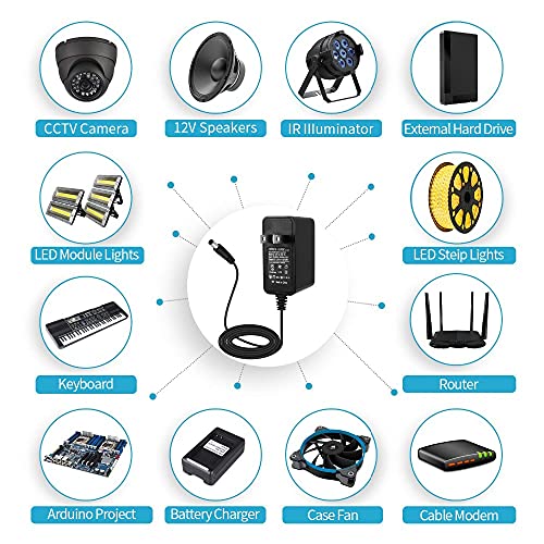 Image of 12V 12W US Plug Driver Adapter AC110V 220V to DC 12V 1A 5.52.1mm LED Power Supply For LED Strip Lights Transformer Adapter