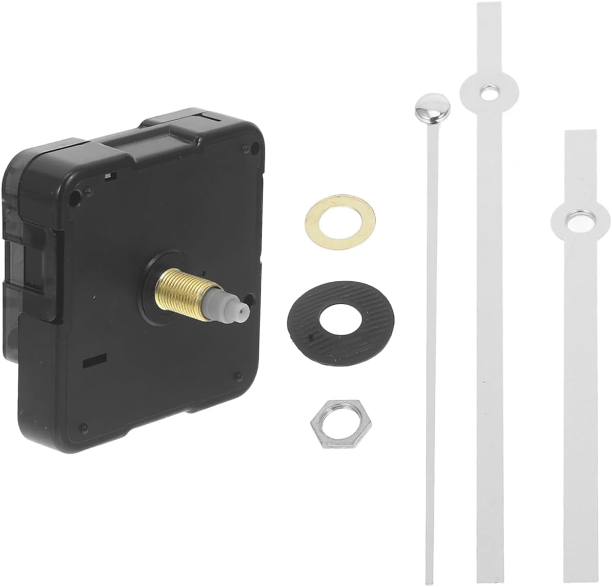 Cabilock DIY Clock Movement Quartz Mechanism Replacement Kit Silent Precision Clock Parts for Home Repair 6.61X5.62X1.37In