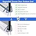 2 Pack Shower Door Bottom Seal, Glass Shower Door Seal Strip Shower Door Seal Frameless Seal Shower Door – Stop Shower Leaks and Create a Water Barrier (3/8” X 39”) (2)