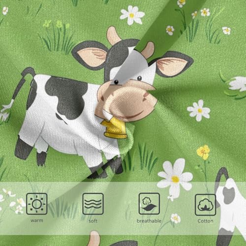 Wusikd Funny Cows Girls' Underwear Cotton Green Girls Briefs Soft Toddler Underwear 2T3