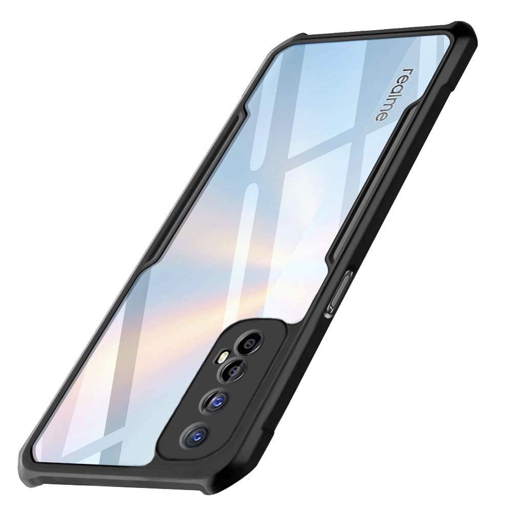 WOW IMAGINE Shock Proof Clear Back Case Mobile Cover for Realme 7 | Narzo 30 4G | Narzo 20 Pro (Hard | Hybrid PC + TPU | Full Armour Device & Camera Protection | Black) (B08THXMHY5) Amazon Price History, Amazon Price Tracker