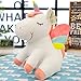 LSCRFC Jouet Arc-en-Ciel Ange Licorne Peluche Arc-en-Ciel Ange Licorne Peluche 70cm Blanc