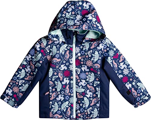 Roxy Little Girls Snowy Tale Insulated Snow Jacket (4/5, Medieval Blue Neo (BTE2))
