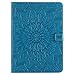 Produktbild kompatibel mit iPad Air Hülle,iPad 5 Hülle,iPad Air Smart Case Cover Leder Tasche Schutzhülle,Mandala Sonnenblume Muster PU Lederhülle Flip Wallet Case Ständer für iPad Air,Blau
