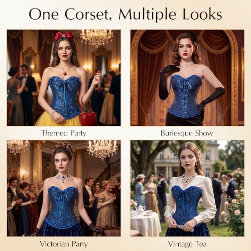 Image of frawirshau Women's Overbust Costume Corset Renaissance Victorian