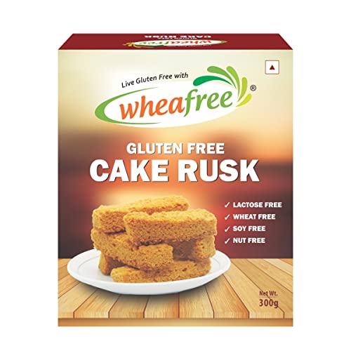 Image of Wheafree Gluten Free Cake Rusk (300 Grams) Non-Veg | Tasty, Crunchy and Crispy | Best Tea Time Snacks | No Maida | 100% Wholesome Ingredients (Pack of 2)
