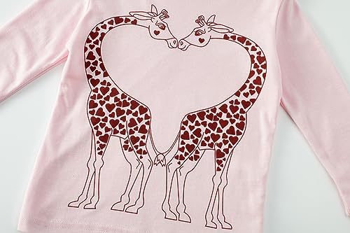 Akyzic Little Girls Pajamas Sets Baby Girl 2Pcs 100% Cotton Pjs Kids Long Sleeve Sleepwear2