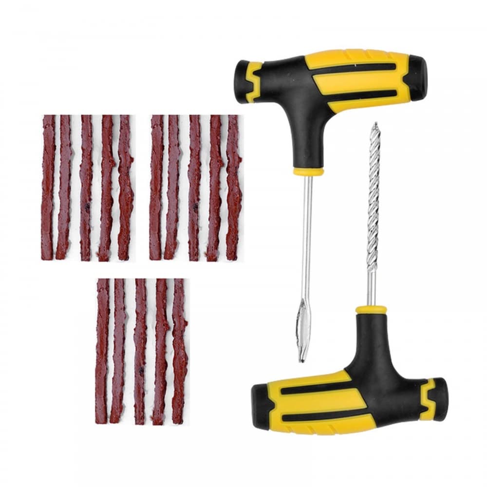DONGKER Auto Tire Repair Kit, Emergency Fix Puncture Tool for Cars SUVs Motorcycles Off-road Vehicles Lawn Mowers