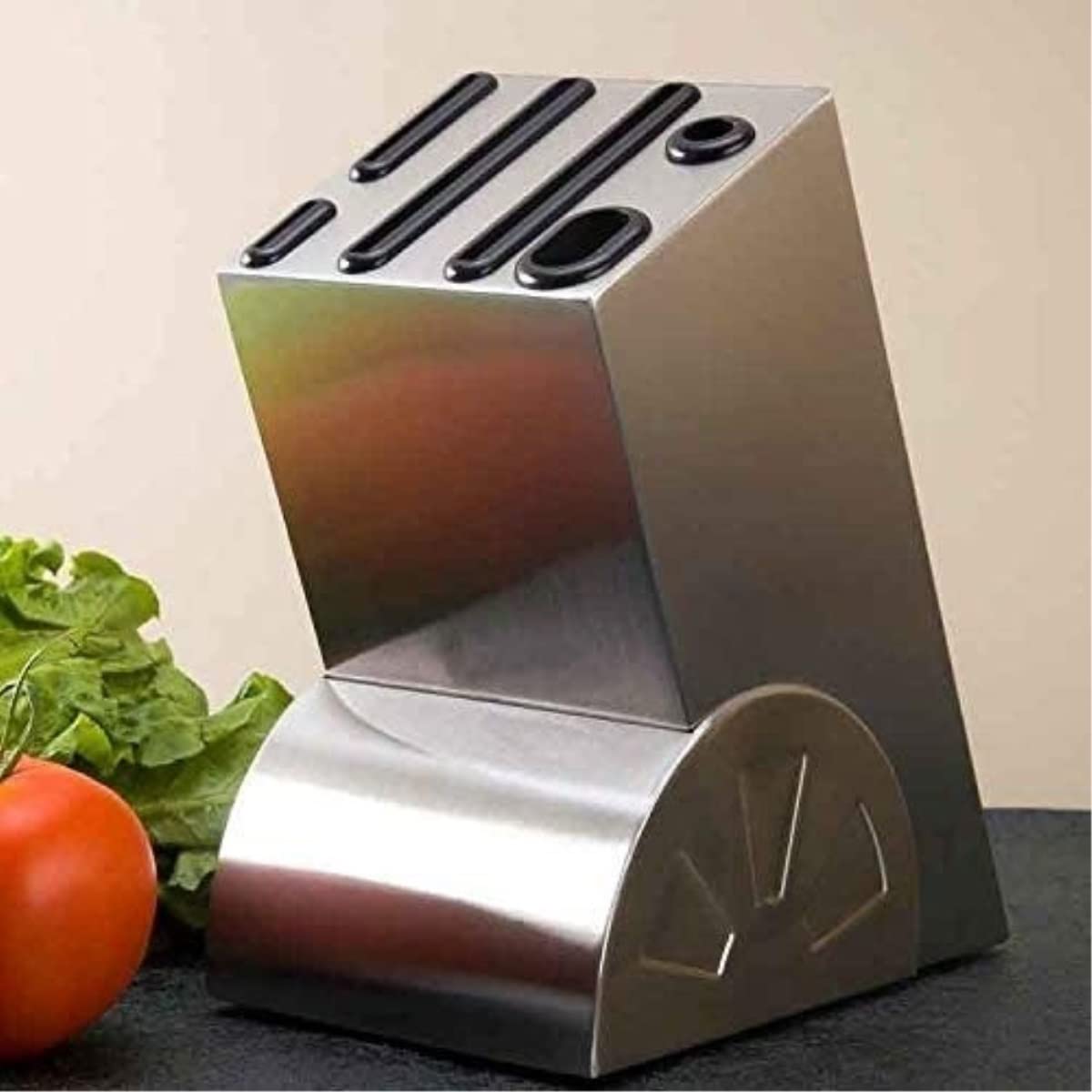 Bloque Cuchillos Cocina Soporte para Cuchillos De Cocina De Acero Inoxidable, Bloque De Soporte para Cuchillos, Ranura para Tijera, Estante para Cuchillos De Almacenamiento