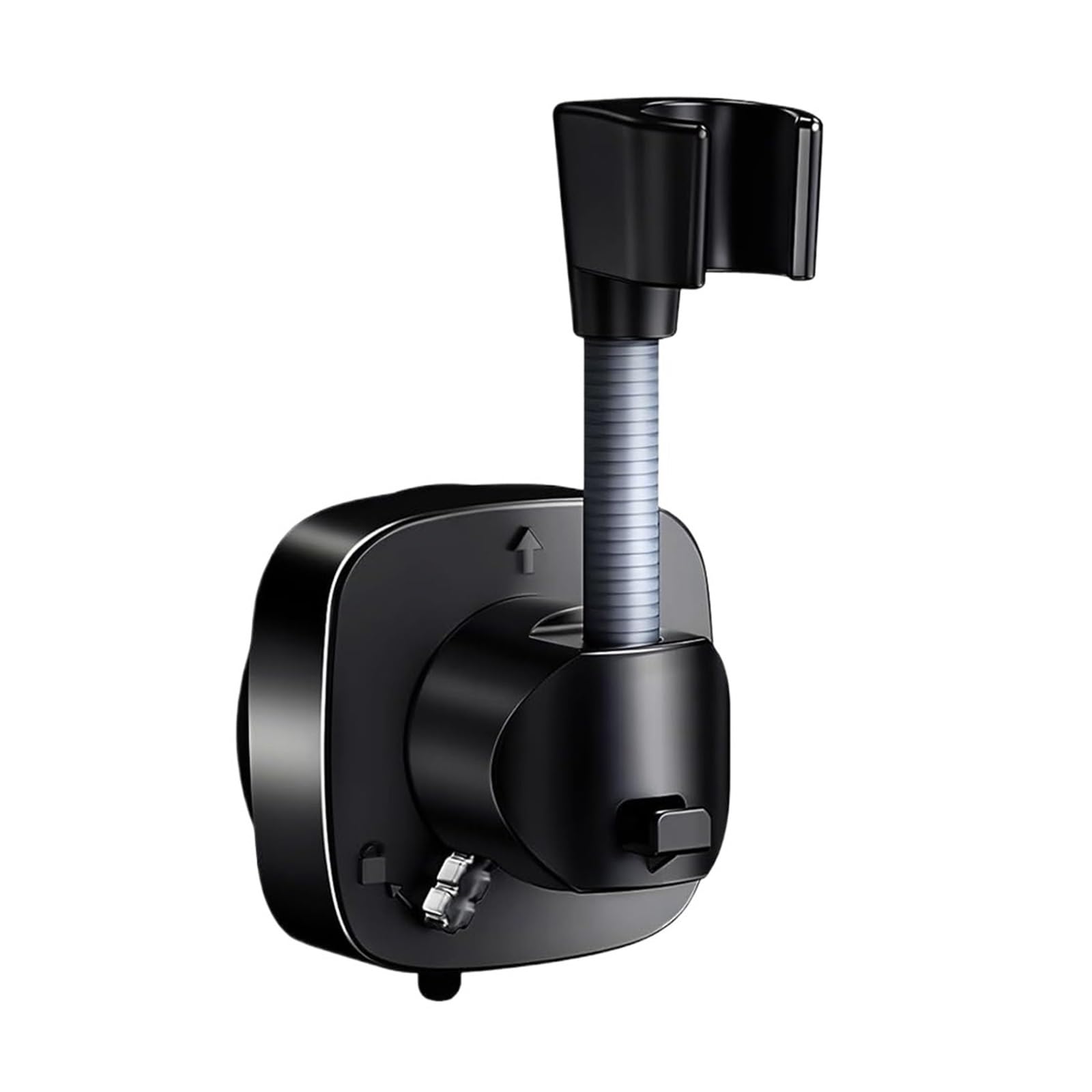 Xfhtycj Black 1Pcs Suction Cup Shower Holder With Hook(Black)