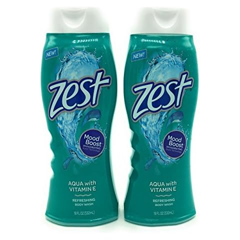 Zest Body Wash, Aqua, 18 Ounce, 2 Pack Cover