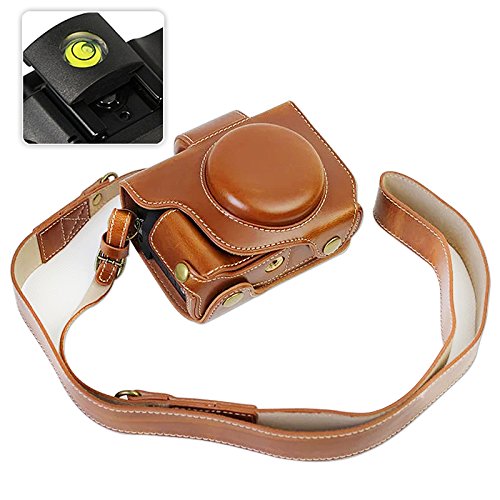 Étui En Cuir PU Pour Canon PowerShot G5 X - Protection Anti-Rayures + Lecteur De Carte SD
