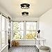 XPEHK 2 Pack Flush Mount Ceiling Light,Black 2-Light Hallway Light Fixtures Ceiling for Kitchen Entryway Bedroom Hall,E26 Base