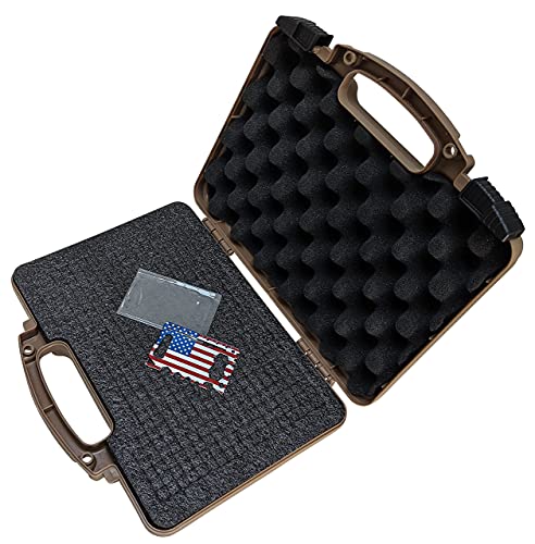 Desert Tan Hard Gun Pistol Case | TSA Approved, Lifelong-Durability Hand Gun Cases for Pistol â€“ DS2TeK Handgun Case w/ Dual-Lock System â€“ Military-Grade Pistol Case for Handguns | EPE WATERPROOF FOAM