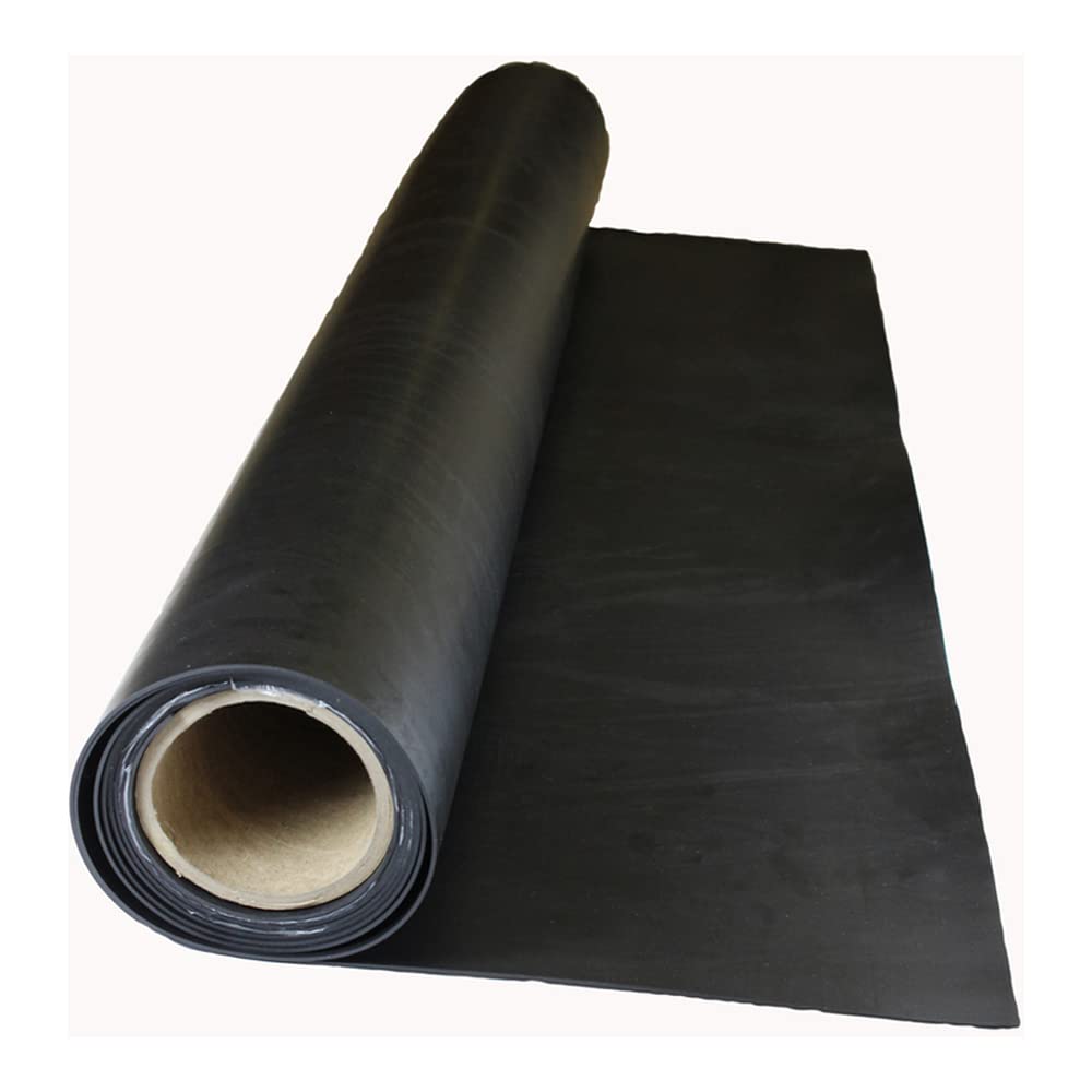 Rubber Roll, Neoprene, Rubber Width 6 in, Rubber Length 4 ft, Rubber Thickness 1/2 in, 70A, Plain Backing