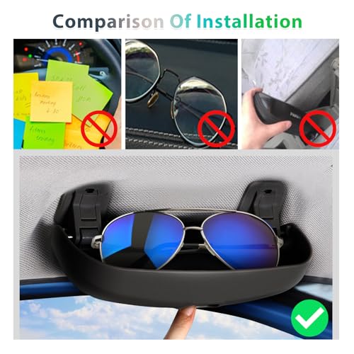 GAFAT Sonnenbrillenhalter Brillenetui Kompatibel mit BM-W X1 X3 X5 X7 1er 3er 5er 7er 2010-2025 2026, Innenraum Organizer für X1 U11/ X3 G45/ 1er F70/ 3er G20 Zubehör (Schwarz)