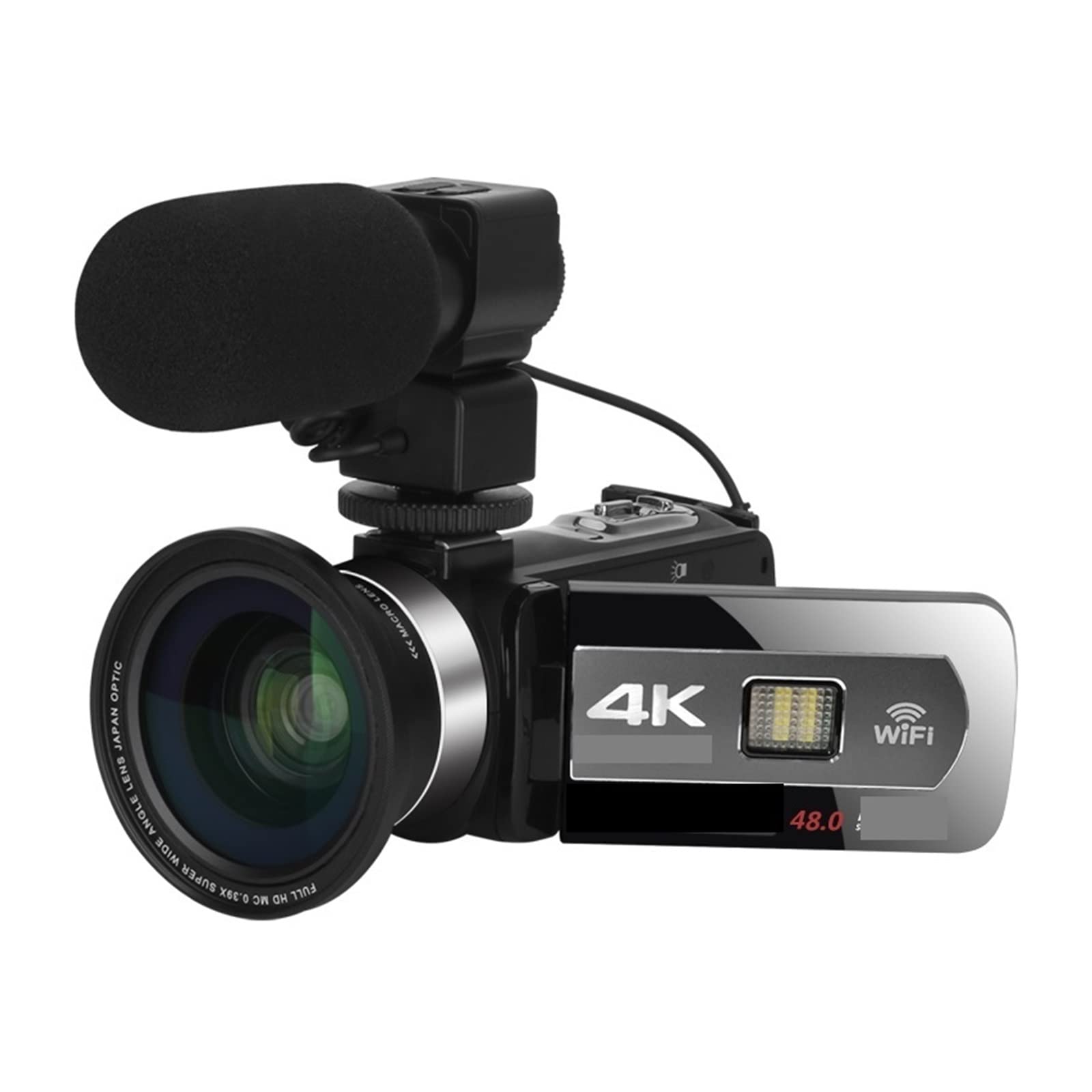 Videocamera Videocamere Web digitali Professionali HD for videocamera 4K for la Fotografia Videoregistratore con Messa a Fuoco Automatica con Zoom 18X Vlog(32G SD Card,Outfit 1)