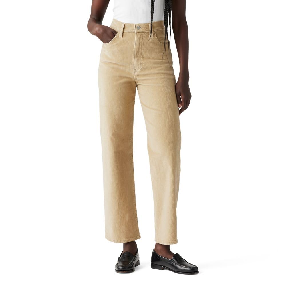 Levi's Damen Ribcage Straight Ankle Zip Jeans, Safari, 25