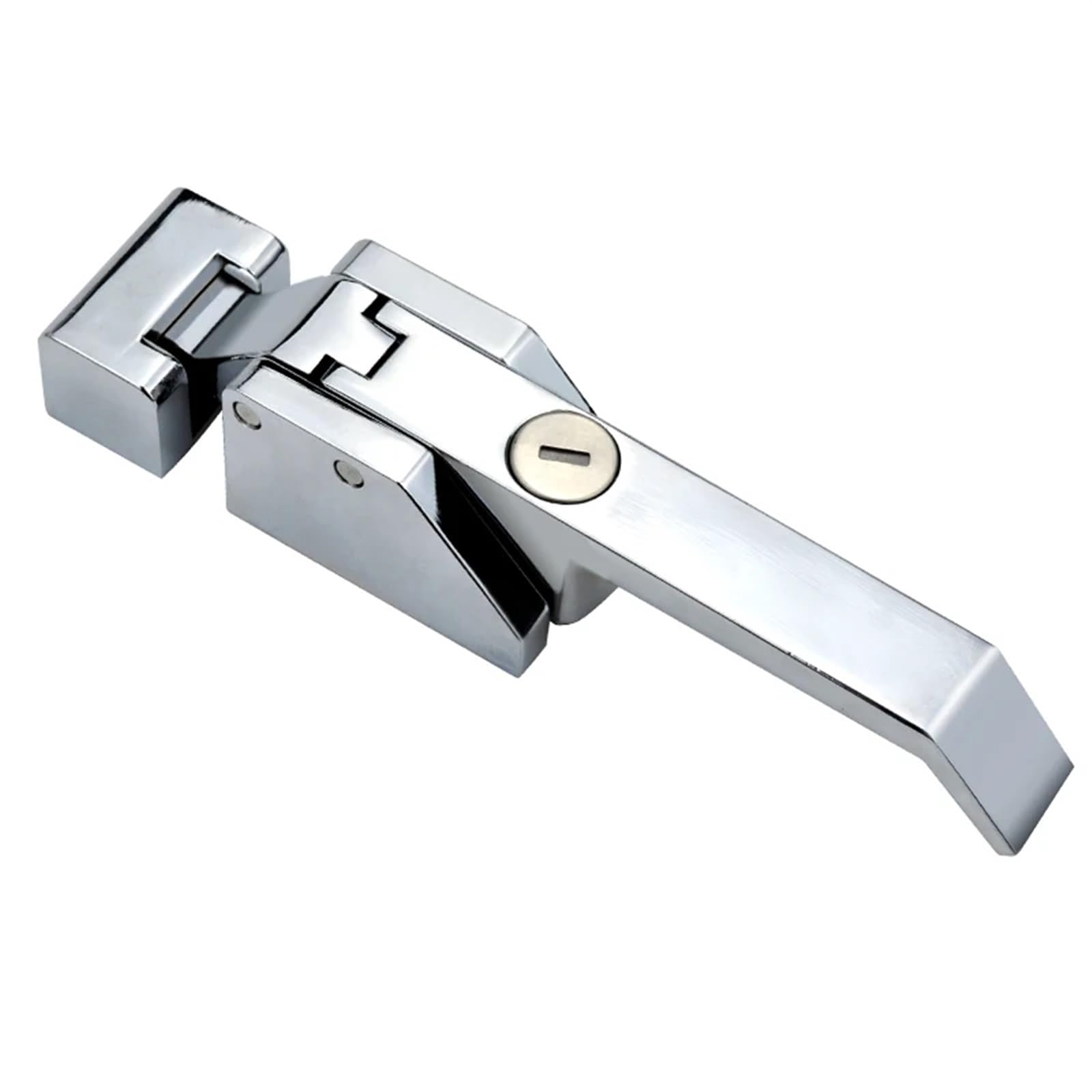 Poignée de congélateur Charnière de porte de four Entrepôt frigorifique Serrure industrielle Laboratoire Loquet Matériel Tirer Pièce Équipement Usine 1 Pièces(Black with key)