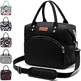 Insulated Lunch Bag for Women/Men, Reusable Lunch Box for Work Office School Picnic Beach, Freezable Large 16-Can Cooler Tote Bag Leakproof Lunch Bag for Adult Kids with Adjustable Shoulder Strap