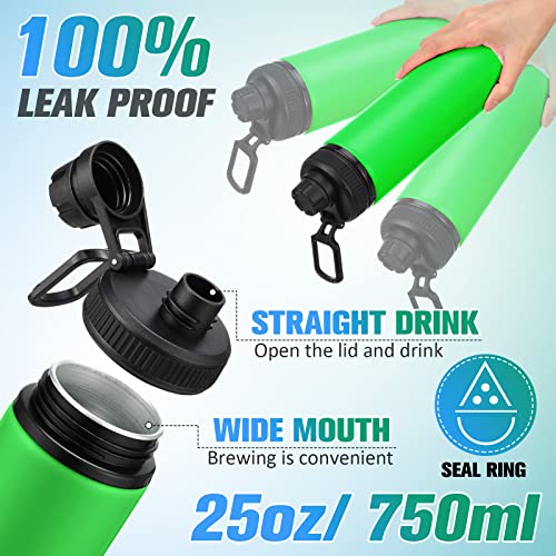 16 Pack Aluminum Water Bottles Bulk Sports Vacuum Water Bottles With Leak Proof Lid Metal Travel Bottles Outdoor Sports Bottles Reusable Bike Bottles For Gym Hiking Cycling Sports 16 Colors (26 Oz) #TOP2