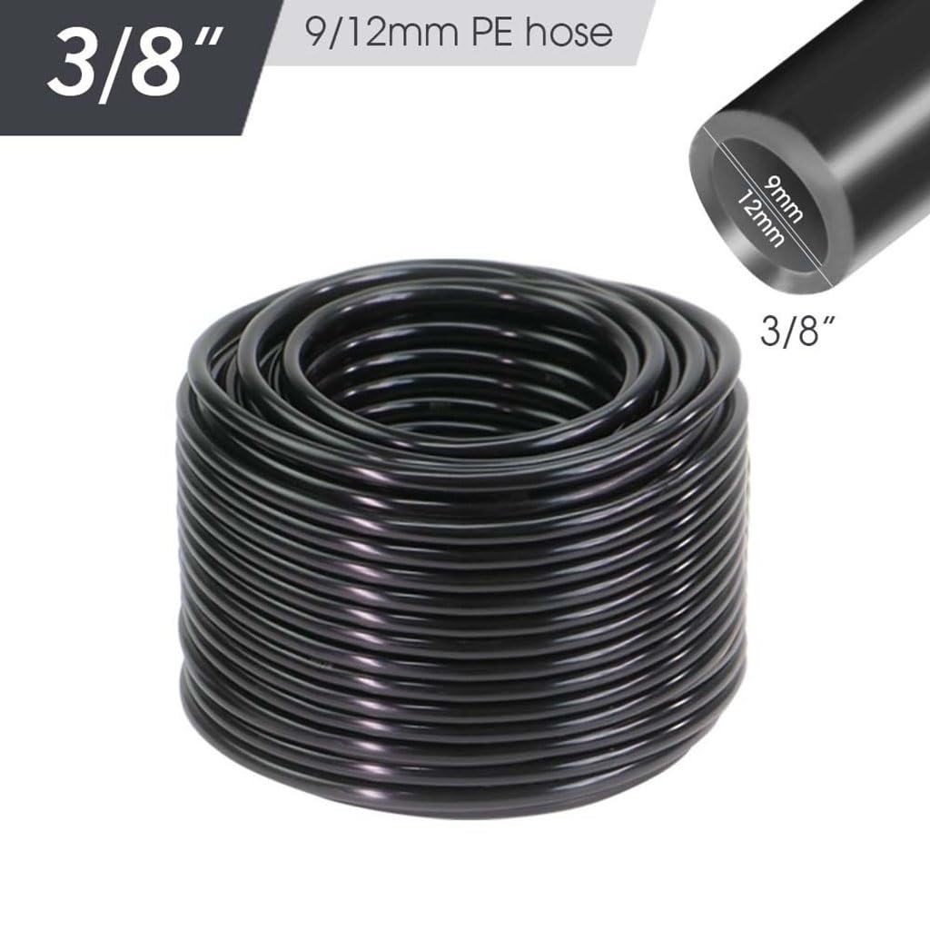 Manguera De PE For Riego por Goteo, Bricolaje, 1/4 "-1/2", 5-50m, Riego De Jardín | Tubo flexible, resistente a los rayos UV y a los ácidos, de -40 °C a 80 °C.(1/2,50m)