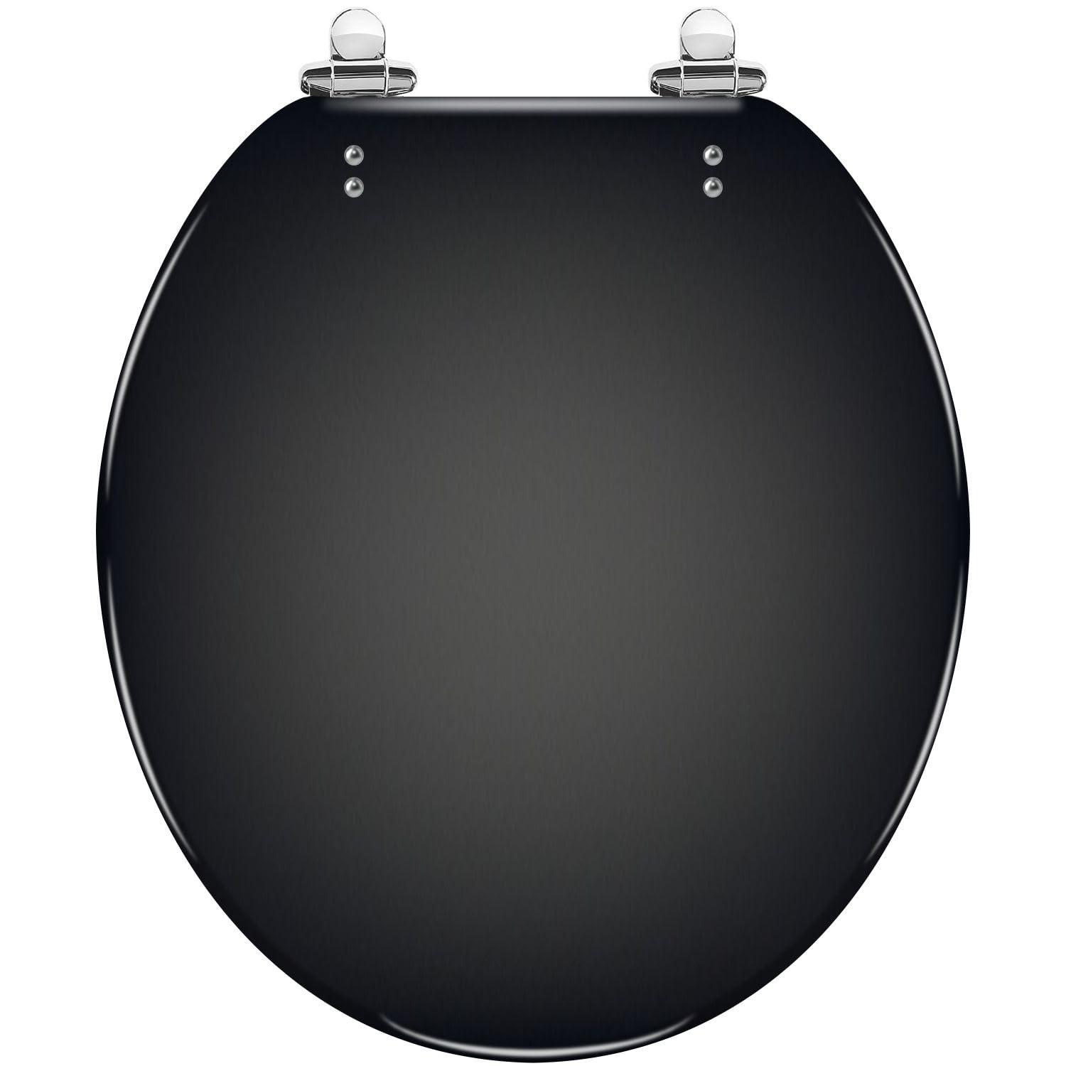 Round Toilet Seat Texture panorama black Resin Toilet Seat Quietly Slow Close with Quick-Release Hinges Toilet Seat with Cover Easy to Clean Install