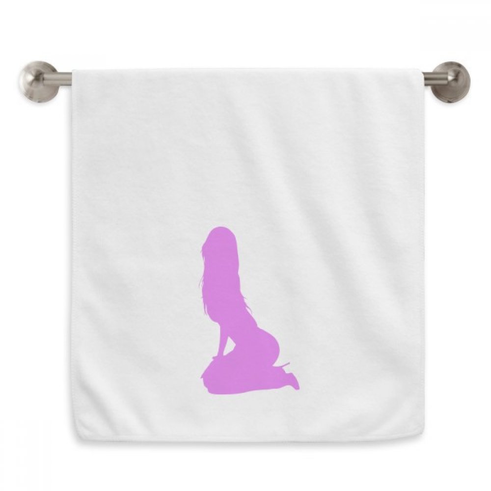 Serviette débarbouillette femme cheveux longs douce pour peaux sensibles blanc