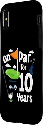 Miniatura 2 de iPhone XXS On Par 10th Birthday Golf Player Theme 10 Year Old B-Day Case