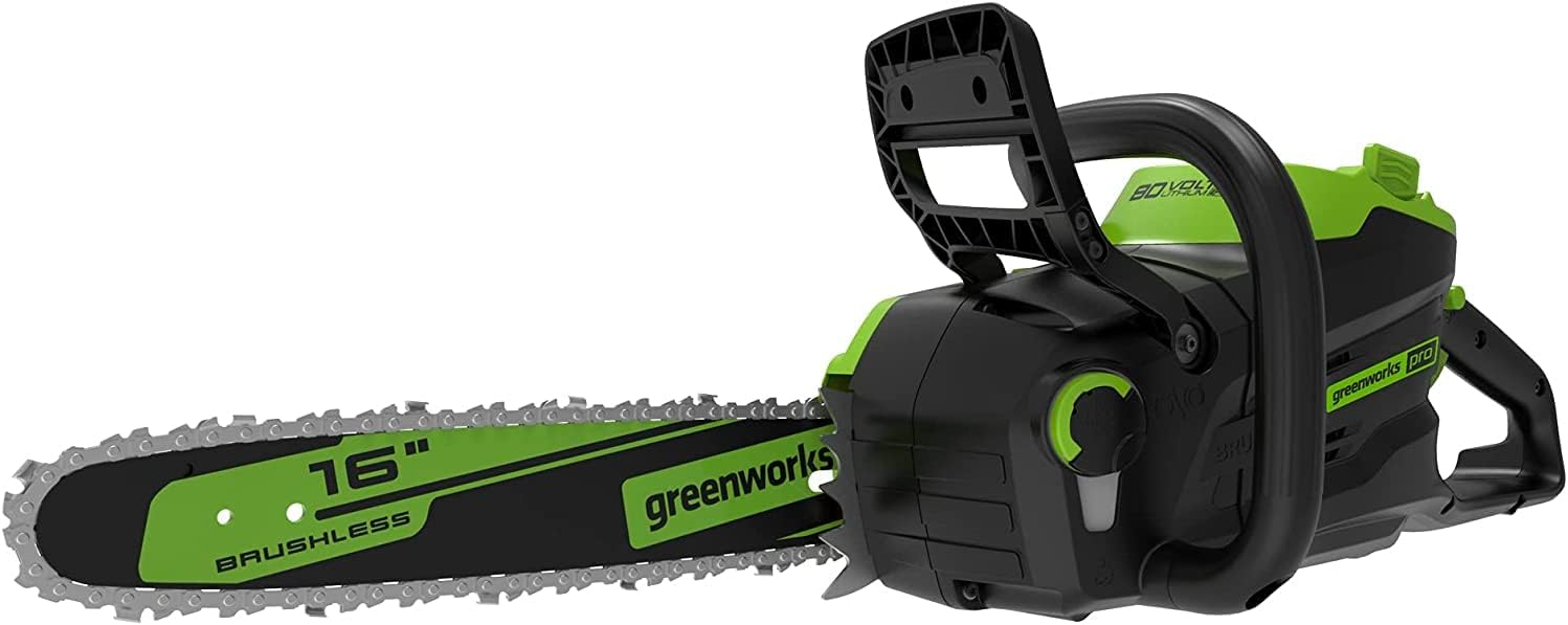 Greenworks 80V 16" Brushless Cordless Chainsaw (Great For Tree Felling, Limbing, Pruning, and Firewood / 75+ Compatible Tools), Tool Only