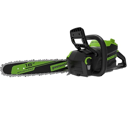Greenworks 80V 16" Brushless Cordless Chainsaw (Great For Tree Felling, Limbing, Pruning, and Firewood / 75+ Compatible Tools), Tool Only