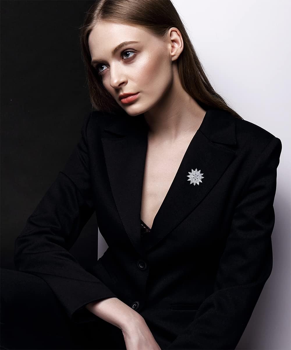 Brooches for Women, Cubic Zirconias Brooch Pins Elegant Fashionable Bouquet Pins Broach Jewelry for Wedding Party Birthday Banquet