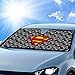 BDK Superman Logo DC Comics Official Licensed Front Windshield Sun Shade-Accordion Folding Auto Sunshade for Car Truck SUV-Blocks UV Rays Sun Visor Protector-Keep Your Vehicle Cool- 58 x 27 Inch