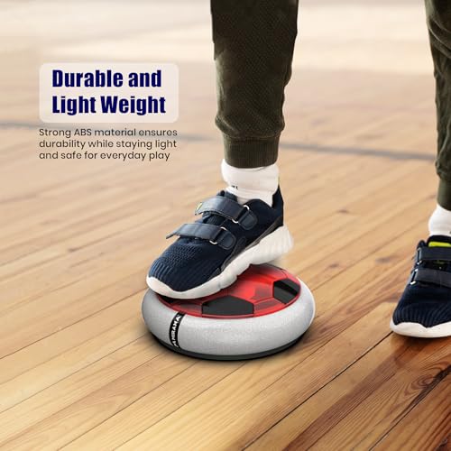 Image of Mirana Air Football Smart Toy for Kids | 3-Mode USB Type-C Rechargeable Hover Ball | Indoor Electric Hoverball with LED Lights | Birthday Gift for Boys & Girls 2 3 4 5 6 7 8 9 10 Years (Glow-Red)