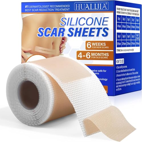 Silikon-Narbenpflaster, Silikon-Narbenband (4cm x 300cm), Silicone Scar Tape– Hautfreundlich, Atmungsaktiv, Wasserfest