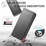 TUCCH Funda para iPhone 14 Pro MAX  Funda de Cuero PU a Prueba de Golpes  Bloqueo RFID   Carcacsa con Solapa Magn  tica Protecci  n Completa para iPhone 14 Pro MAX  6 7 Pulgadas  2022   Negro